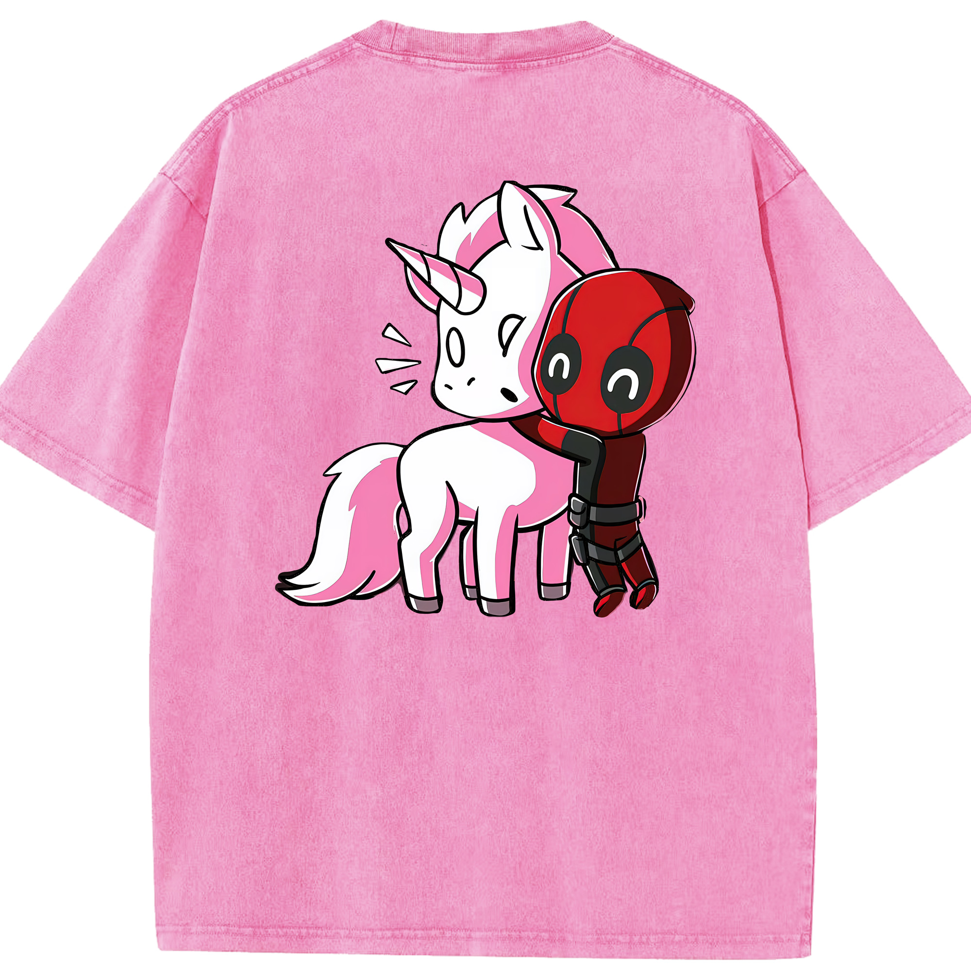 （画像用） Deadpool デッドプール 綿100% ヴィンテージ風 半袖Tシャツ（背面プリント）